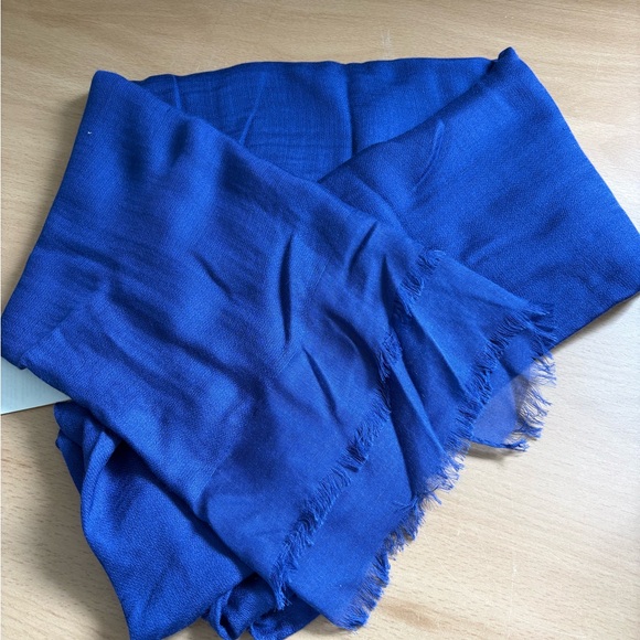 Lombard &  Lombard Accessories - Women's Royal Blue Fringe Wrap Scarf